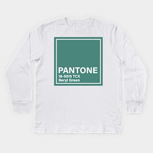 Pantone 16-5515 TCX Beryl Green Kids Long Sleeve T-Shirt